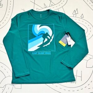 GAP Kids Teal Surf Graphic Rashguard